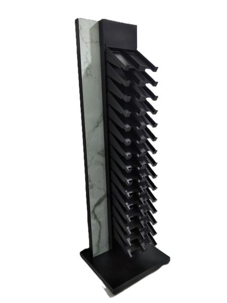 Floorstanding Porcelain Panel Tile Display Stand Tower Holder Stone Sample Display Rack