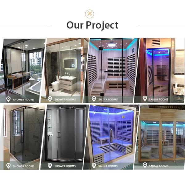 Luxury Shower Steam Wood Sauna Room