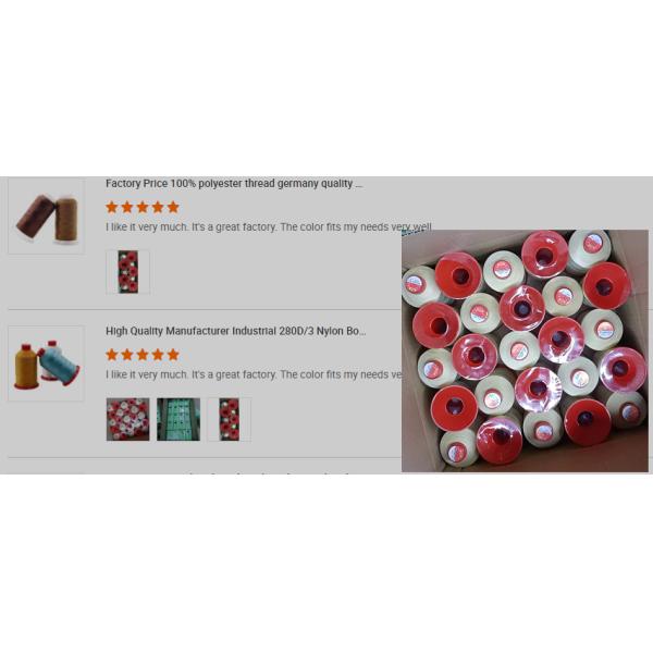 Морская оболочка Кожа швейного ремесла Найлоновая нить V138 T135 Размер 420D / 3Ply Трикотаж