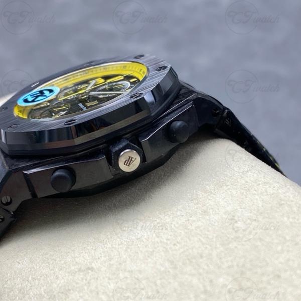 AP Royal Oak 26176FO 42mm Skeleton Super Clone Montre au style carbone Automatique Calibre 3126 Sport Montre de luxe