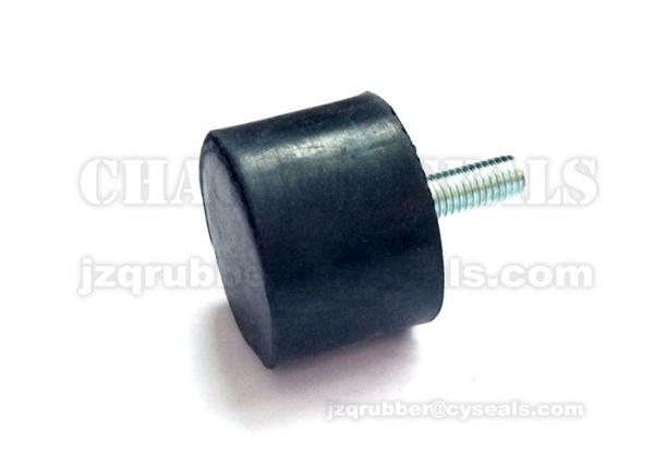 Customized Black NBR Rubber Bumpers Shock Absorption With Metal Part Covered