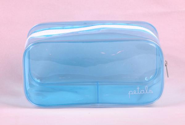 0.3mm PVC Plastic Pouch Transparent Zipper Makeup Cosmetic Bag Case