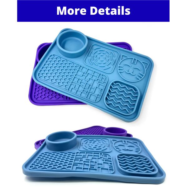 Silicone Dog Slow Feeding Mat Lick Mat For Dogs Cats With Suction Cups