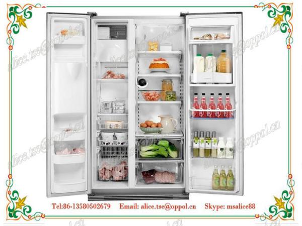 OP-514 Compressor Free Standing Double Doors Solar Refrigerator Freezer