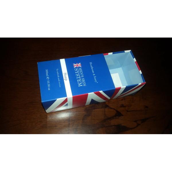 Custom design printed soft cardboard paper packaging drawer box for soap