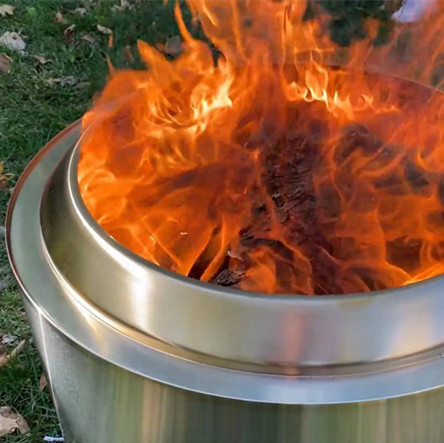 Camping 14 Inch Large Stainless Steel Outdoor Smokeless Stove 304 Bonfire Pit