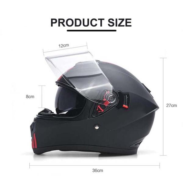 Custom Color Full Face DOT FMVSS 218 Motorcycle Helmet Equipped with PC Strong Visor