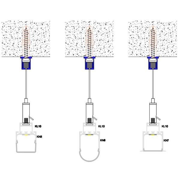 Spary Caoting Suspended LED Aluminium Profile Sandblasting 6063 T5