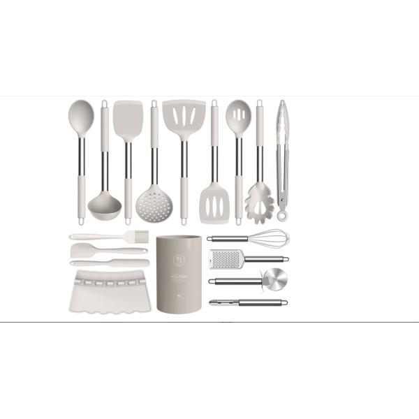 Heat Resistant Kitchen Silicone Kitchen Utensil Sets Dishwasher Friendly