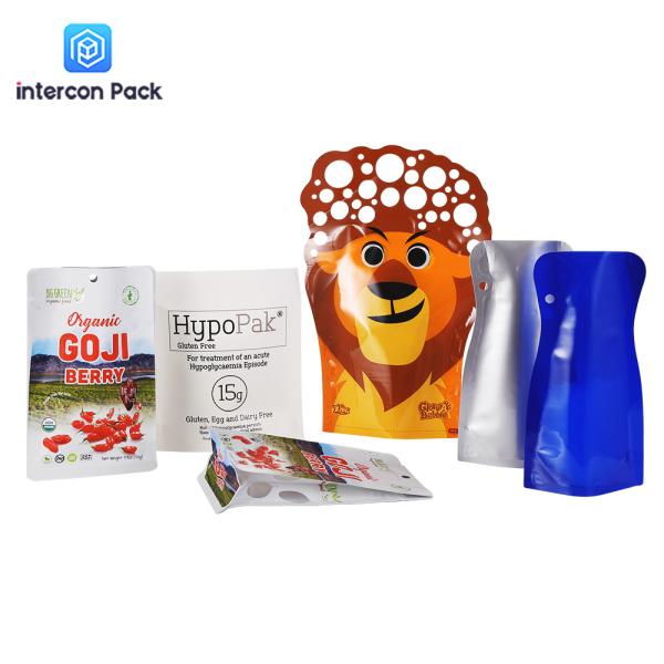 Custom Size Aluminum Foil Mineral Water Composite Bag Portable Water Bag For Camping Traveling And Picnic