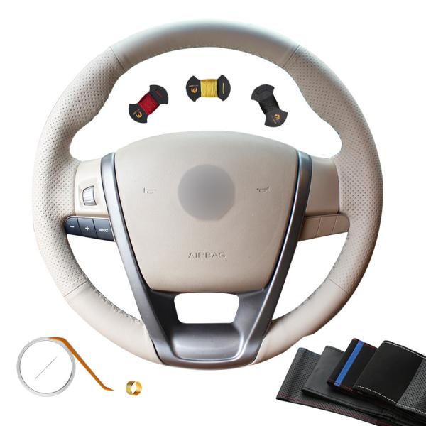 Designer Leather Steering Wheel Cover stitched for MG3 MG 3 MG6 MG 6 MG5 MG 5