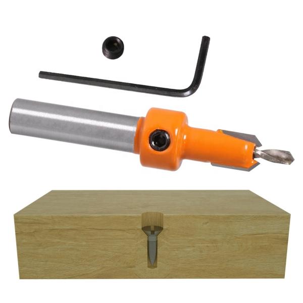 8mm Shank CNC Drill Bits Tungsten Carbide Countersunk Wood Drill Bit 45HRC
