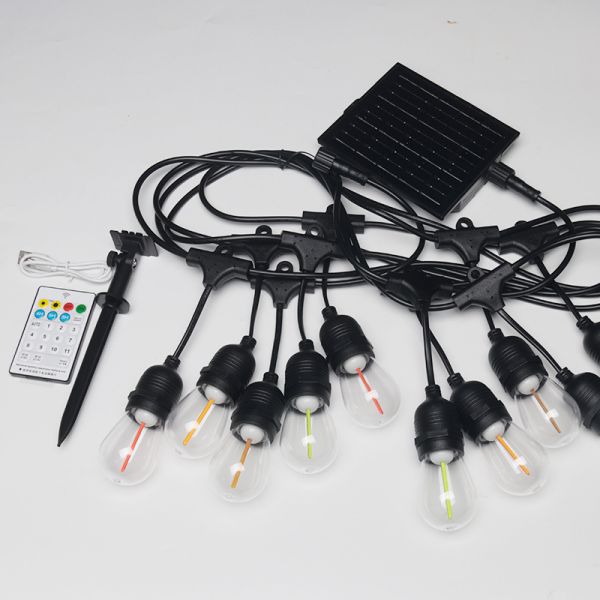 Stake Installation Solar Powered LED Lights Outdoors Toughened Glass Lampshade for Weather-Resistant Lighting