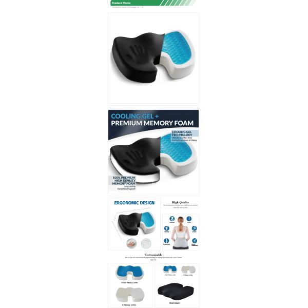 Jourm Cushion Apple Shaped Seat Car Chair with GEL Memory Foam and Anti-Slip Design