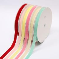 1 pulgada de cinta de terciopelo rojo con cable Lujosa cinta de terciopelo azul claro