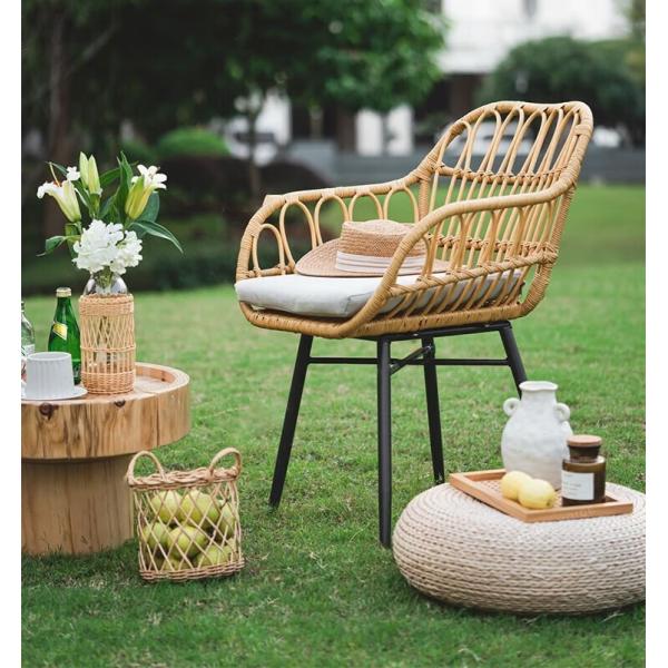 150KG Weight Capacity Rattan Wicker Outdoor Tables Sets for Home Bar Garden Furniture