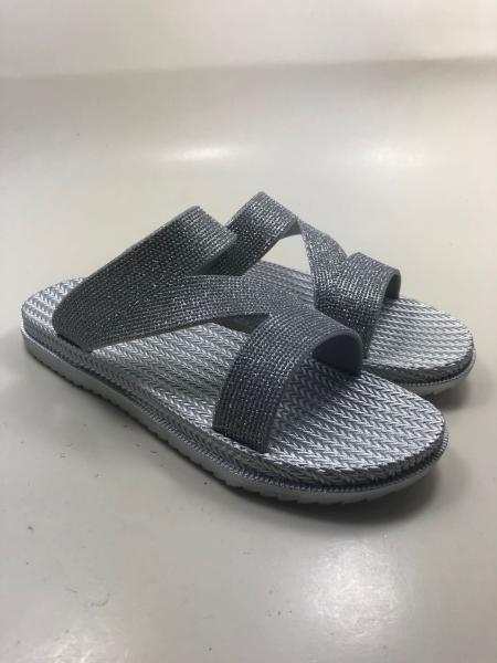 Flat Heel PVC Glittering Women Slipper Slide Outdoor Beach Slippers Size 36-41#
