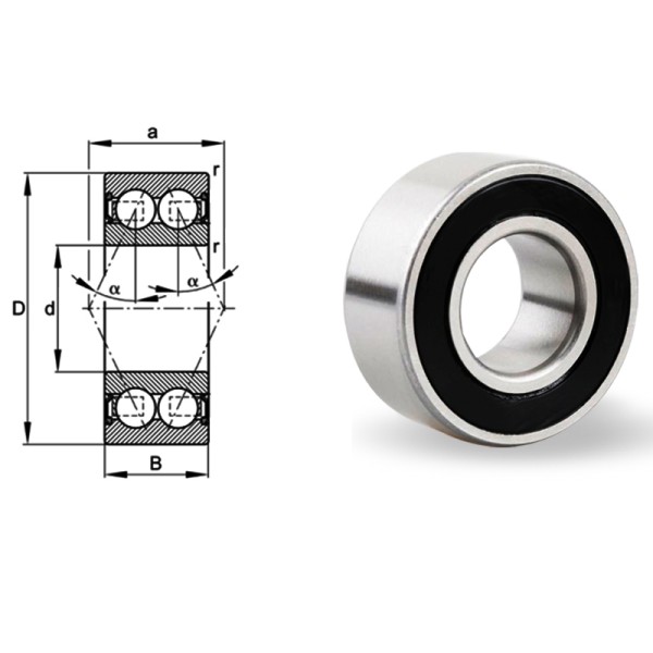 Meet International Standards Angular Contact Ball Bearing 3803-2RS 17*26*7mm Vacuum Machine Bearing