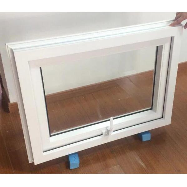 Ventilated Aluminum Storm Windows Toughened Glass Awning UPVC Windows