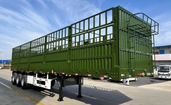 High-Performance Fence Semi Trailer For Secure Transport Of Livestock Animals And Heavy Load
