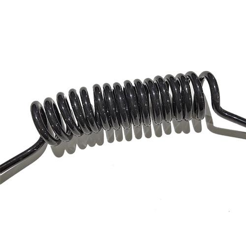 Thick 6mm Diameter Black PU Spiral Spring Cables Customized Length