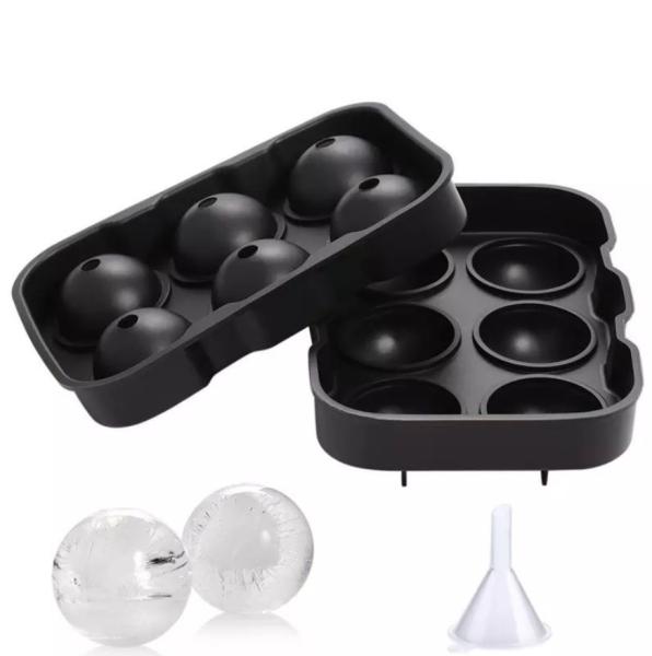 Food Grade Silicone Ice Tray Mold With Round Square Shape Black Color