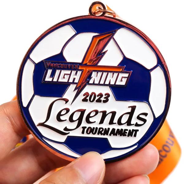 Médaille d'or de football Médaille de football avec ruban