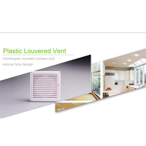 Ventilation Plastic Cover Air Vent Louver Cover With Mesh