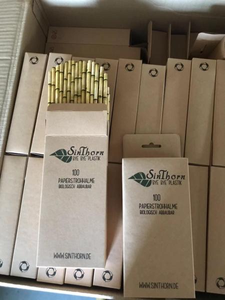 Food Grade Paper Straws Packaging Custom Box for Bar Accessories Type Drinking Straws
