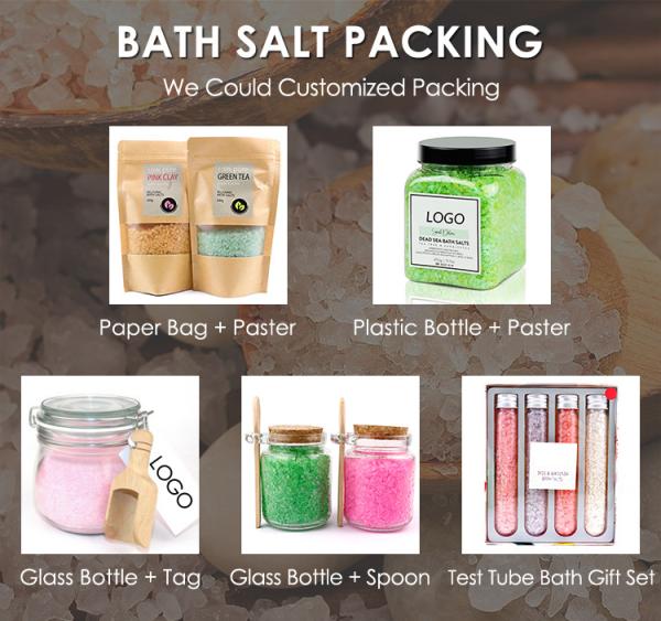 30g 250g Relaxing Bath Salts OEM Hemp Pink Himalayan Salt Bath