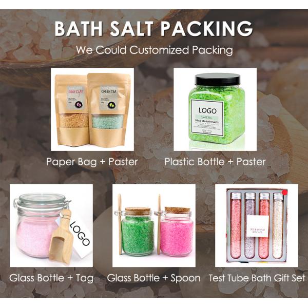 Rose Petal Relaxing Bath Salts OEM Spa Relaxing Dead Sea Lavender Bath Salts With Flowers