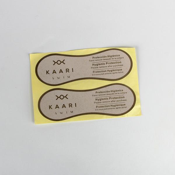 110mm X 50mm Hygiene Kraft Paper Sticker Labels Printing For Swimwear Clothing