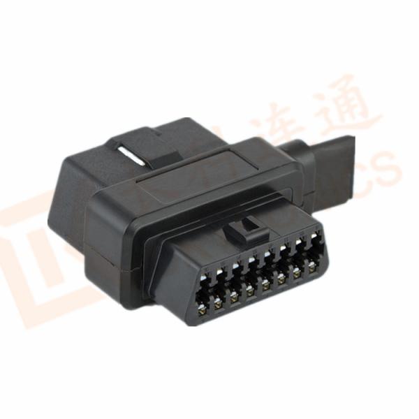 Black 16 Pin Male To Female Obd2 Adapter Cable CK-MF16A01 For Automotive
