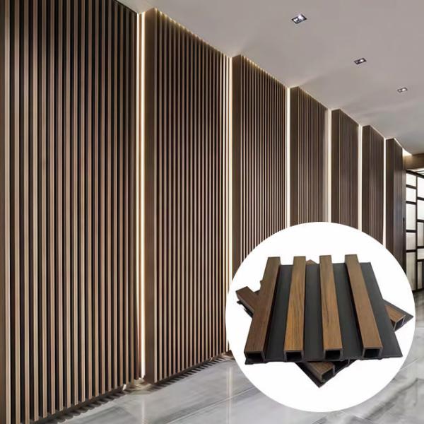 Pvc Wpc Interior Wall Fat Panel 3D Decor Wpc Wall Panel For Interior Hotel Bamboo Design