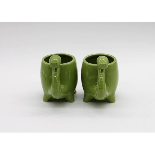 Green Dolomite Ceramic 3D Mug Novelty Dinosaur Coffee Mug 12 Oz With Handle