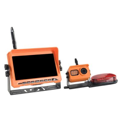 Wireless IR Night Vision Backup Camera 7 Inch Orange Color Screen