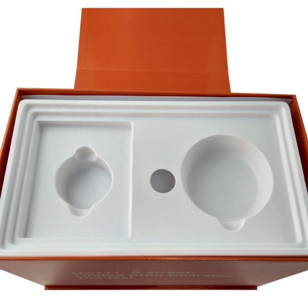 Оранжевая жесткая карточная магнитная коробка для подарков для отбеливания зубов