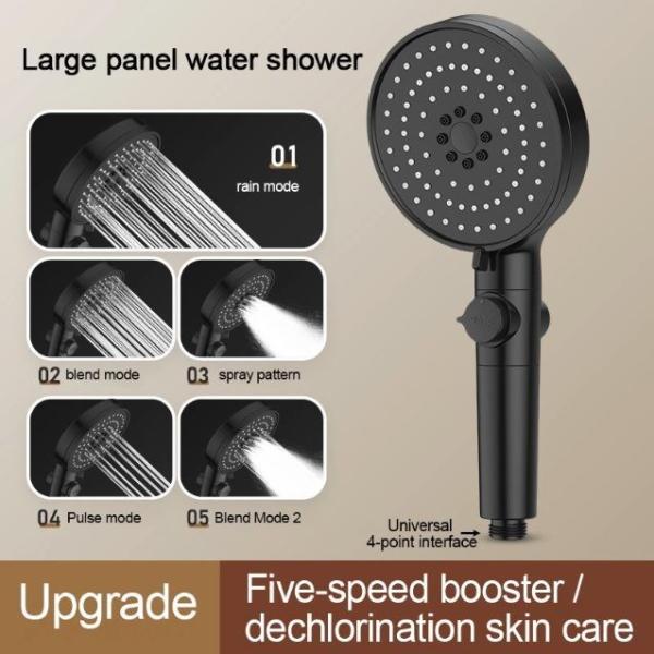 Exposed Shower Faucet Feature With Slide Bar 2024 Lizhen Hwa-Vic. High Pressure Handheld Shower Head