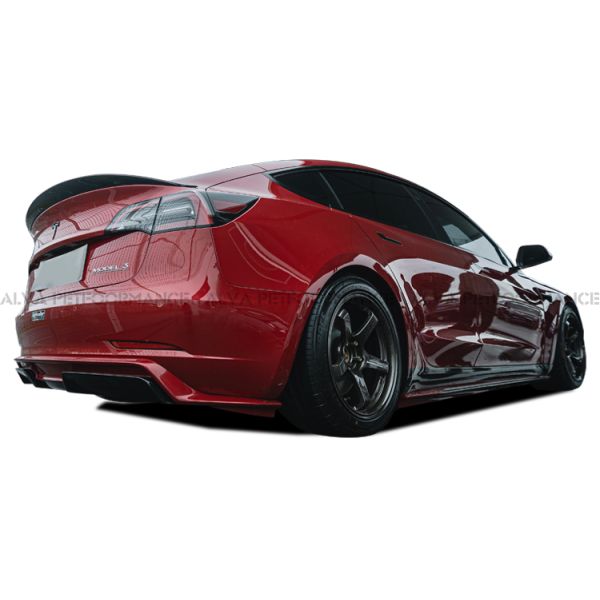 MODEL 3 2019 Plus Dry Carbon Fiber Body Kits Front Lip Side Skirts Rear Diffuser Rear Spoiler Exterior Accessories
