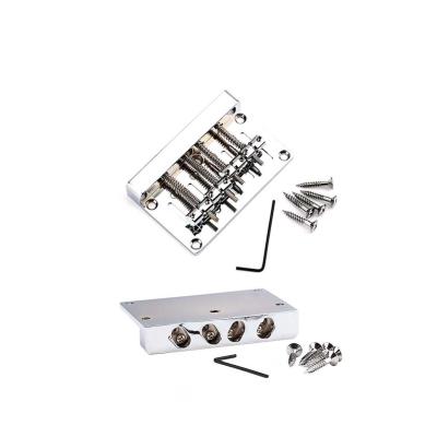 4 String Bass Guitar Bridge for Electric Bass Musical Accessory Zinc Alloy