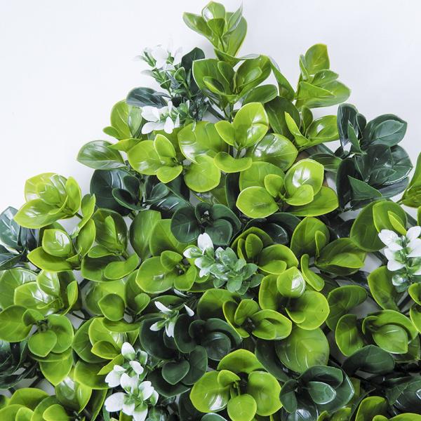 Boxwood Panel Artificial Plant Wall Green Flower Grass Backdrop For Indoor Decoration