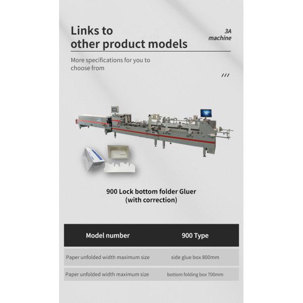 Папка клея для наклеивания и складывания коробки вмещает бумажный материал различных размеров