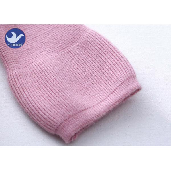 Shoulder Buttons Closure Girls Pullover Sweaters High - Low Trumpet Sleeves