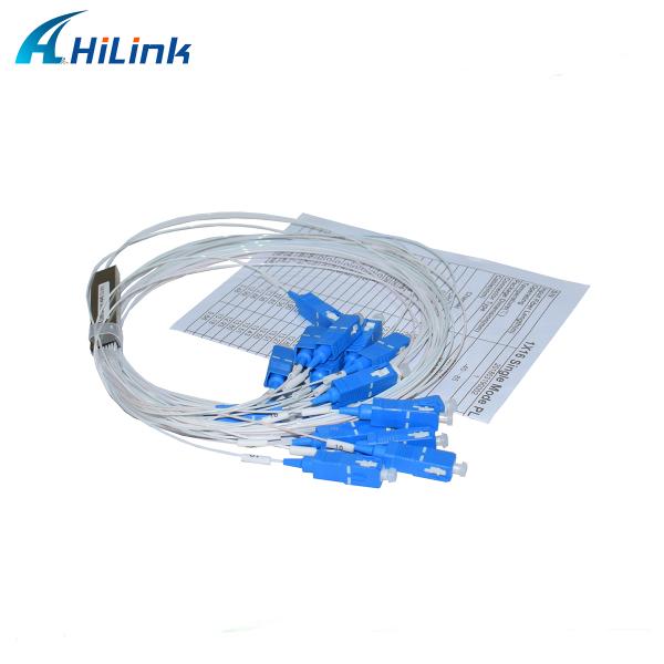 SC/UPC Connector 1x16 PLC Splitter ABS Type Mini Tube 0.9M Fiber Optical Splitter