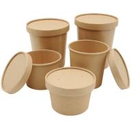 Cuvette de soupe en papier jetable personnalisée, étanche aux fuites et à l'huile