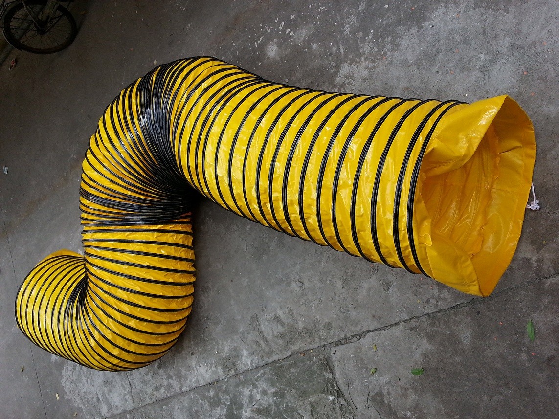 PVC air ducts with spiral wire