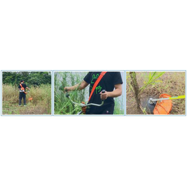 2 Stroke gasoline grass trimmer / petrol grass cutting machine with Straight Metal Blade