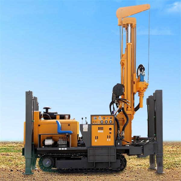 Crawler Water Well Drilling Rig with Drilling Depth 200m、300m、500m and Diesel Engine