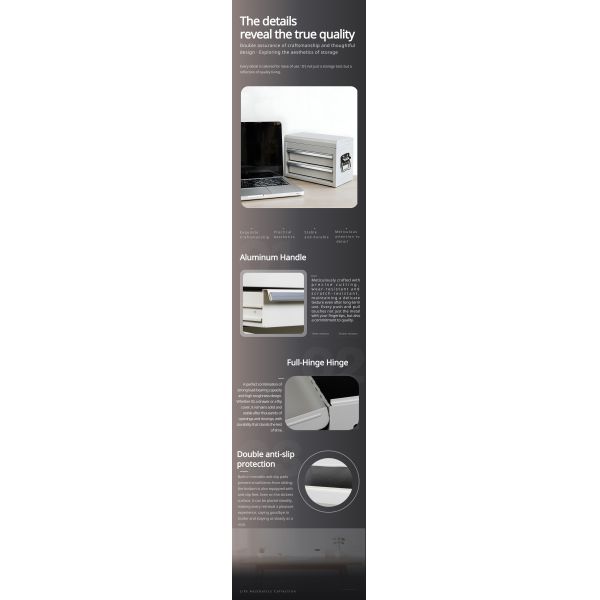TYXD Metal Storage Box Box with Drawers Desktop Storage Box Cosmetic Storage Box Multi-layer Storage Cabinet