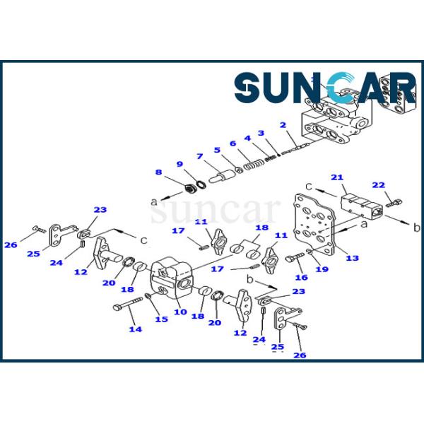 Pilot Valve Service Kit 702-16-04240 7021604240 Fits PC400-7 PC400LC-7 Excavator Komatsu